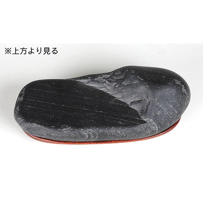 3718 粕川酒絞石 溜まり石12.82kg   入賞歴有水石 盆栽 盆石 置物 水石 「筑前真黒石」 盆石 天然石 観賞石 岩潟石 すいせき 台座付き