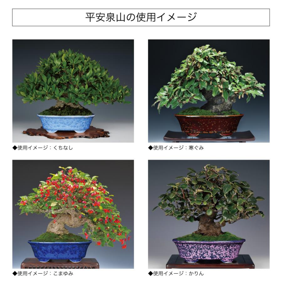 盆栽鉢 京焼 清水焼 平安泉山楕円鉢6号 18cm 小品盆栽 ミニ盆栽 鉢 陶