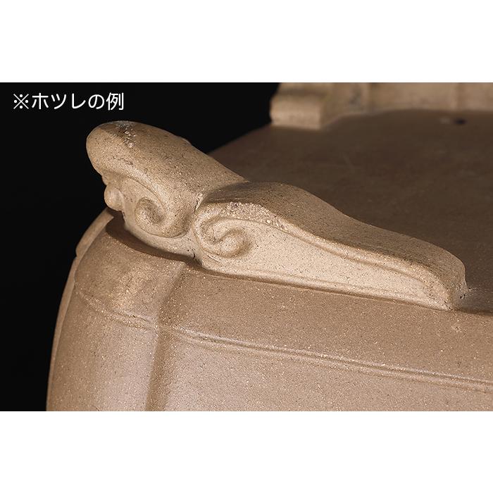 盆栽鉢 烏泥外縁隅入長方鉢 植木鉢 中国鉢 高砂庵ブランド 20号