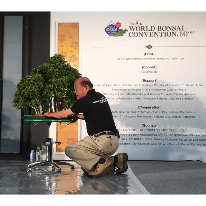 盆栽道具 盆栽作業台 「油圧式回転作業台Green-T 角型プラス