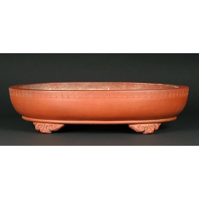 紅泥雷文楕円鉢 : 盆栽彩都ヤフー店 - 通販 - Yahoo!ショッピング