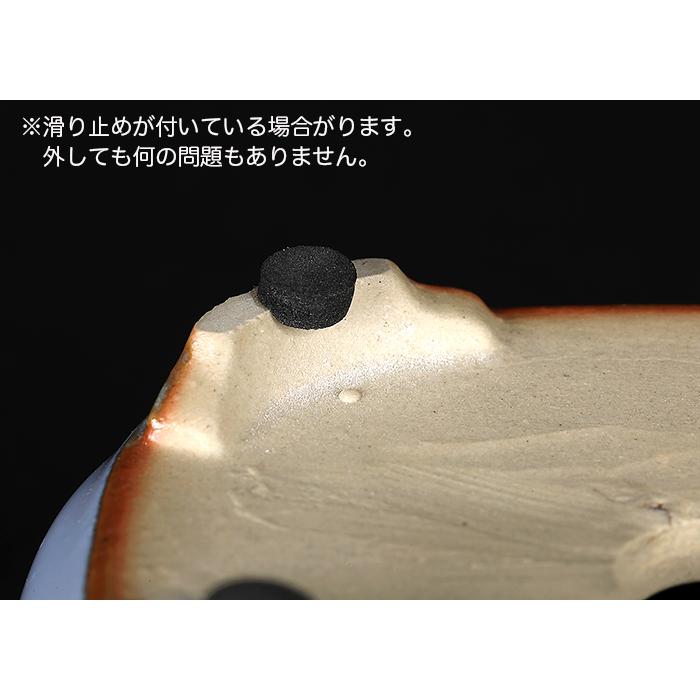 盆栽鉢 広東隅切長方鉢 石峰雨竹 植木鉢 陶器 落款あり 3.5号 10cm