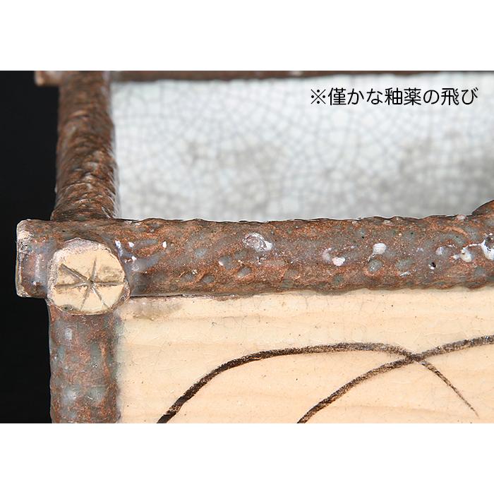 盆栽鉢 吉向焼絵付正方鉢 植木鉢 吉向松月窯 吉向窯 5号 14cm 雑木盆栽 中品盆栽に最適の画像