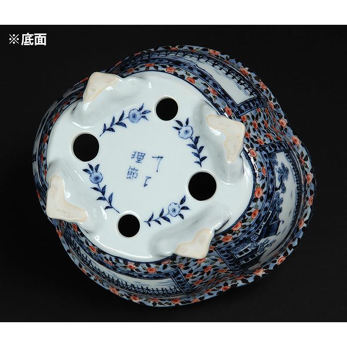 希少　赤絵山水図　九谷焼　ミニ盆栽鉢　盆栽鉢　盆栽小鉢　鉢　植木鉢　盆栽 希少赤絵山水図九谷焼ミニ盆栽鉢盆栽鉢盆栽小鉢鉢植木鉢盆栽