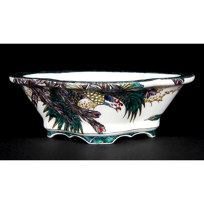 九谷　筒　盆栽鉢　絵鉢 九谷 筒 盆栽鉢 絵鉢 九谷 筒 盆栽鉢 絵鉢 九谷 筒 盆栽鉢 絵鉢