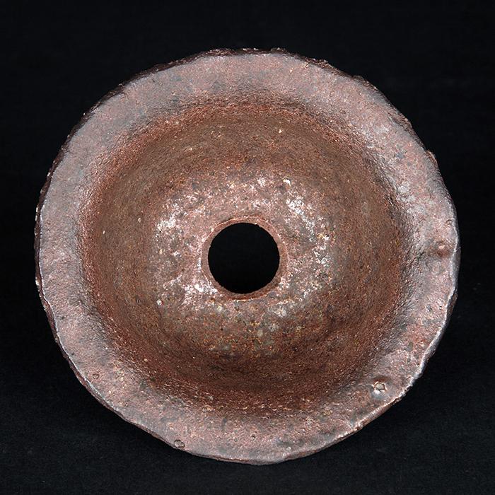 盆栽鉢 「東福寺手びねり線波文丸鉢」 植木鉢 初代 平安東福寺 登窯 4