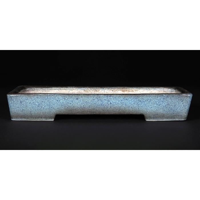 盆栽鉢 植木鉢 「呂均釉切立長方鉢」 磁器 10号 32cm 南京 景徳鎮 雑木