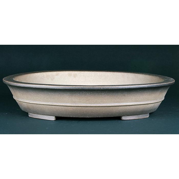 烏泥外縁胴紐楕円鉢