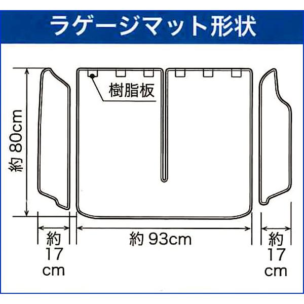 ラゲッジマット 荷室 スズキ ジムニー シエラ 専用 JB64W JB74W H30.7- 撥水 防水 ラゲージ トランク ブラック 黒 色 M4-67 770191｜bonsan｜07