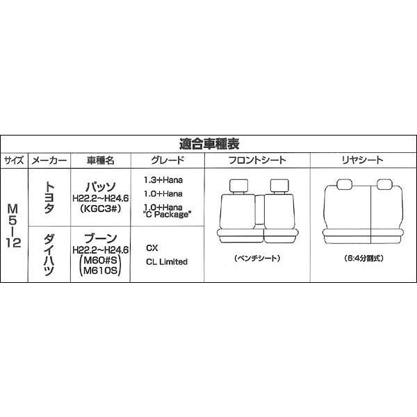 シートカバー ミニボーダー 車トヨタ 13#系 ヴィッツ 5人乗り H24.5〜 専用 1台分フルセット レッド 赤 M5-17｜bonsan｜02