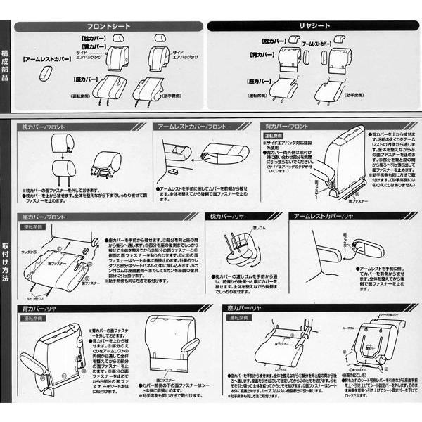 N様 シートカバー 軽自動車 ホンダ NBOX N-BOX JF1 JF2 ブラック