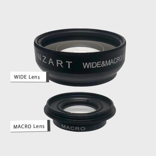 BONZART WIDE ＆MACRO LENS 2in1コンバージョンレンズ 広角 x0.45 / 接写 0.02m（ボンザート ツイーゲル 装着可能） | BONZART | 01