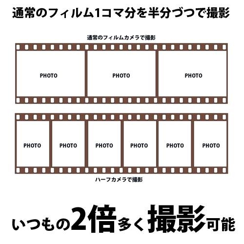ESCURA snaps 35 HALF ハーフサイズカメラ 35mm 白黒フィルム 付属