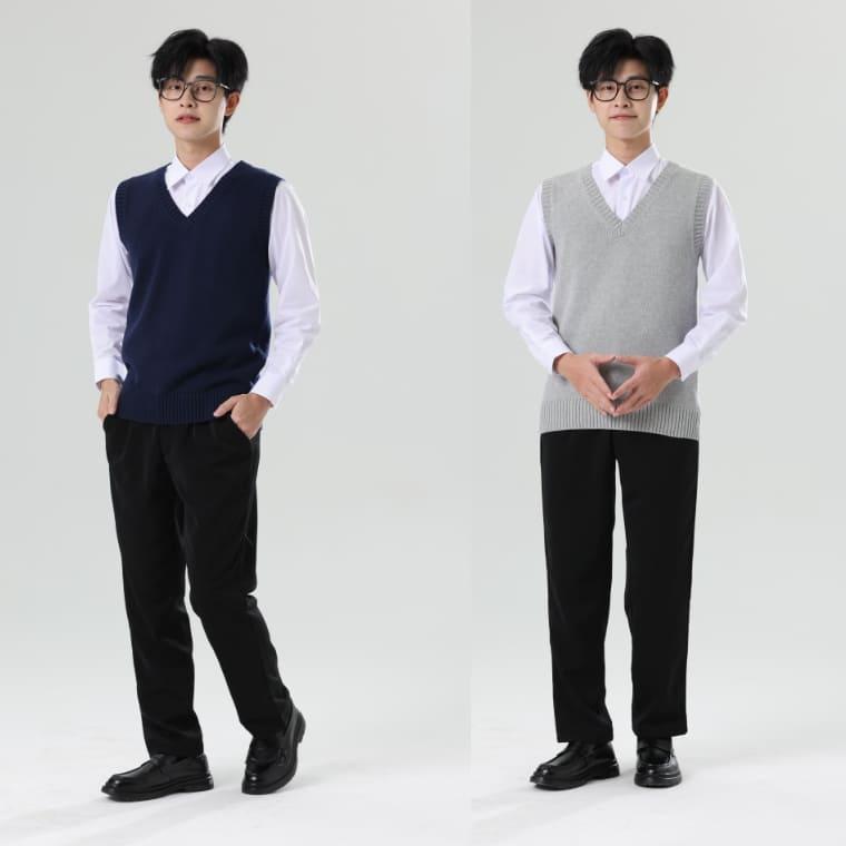 メンズベスト スクールベスト正統派 制服 高校 通学 学生 中学