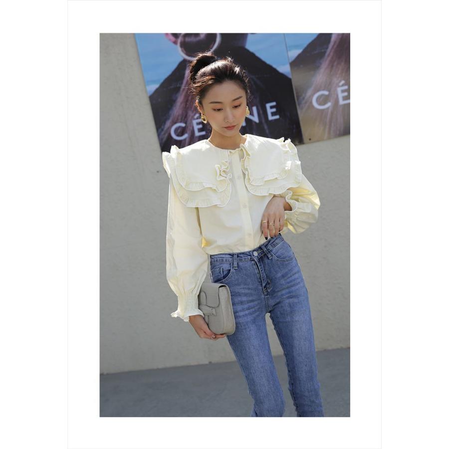 ブラウス シャツ レディース レトロ 長袖シャツ シャツブラウス 長袖