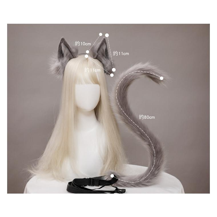 SALE／78%OFF】 カチューシャ ねこ 耳 ピンク コスプレ 白 グレー ホワイト ふわふわ 黒 衣装 ブラウン ねこ耳 猫耳 ブラック ネコ耳  パーティーグッズ セット 尻尾 パーティー 仮装、変装