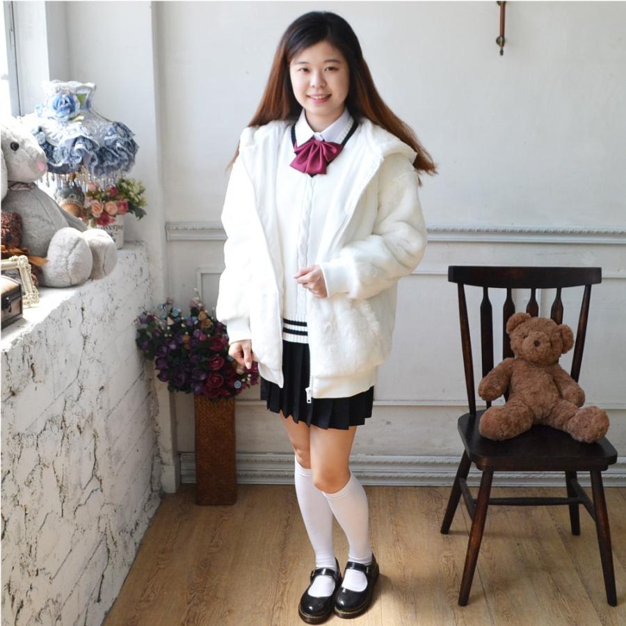 スクールコート ふわふわパーカー 送料無料 正統派 制服 女子高生 通学 学生 中学 無地 フェイクファー Jk0095 Jk0095 Booboo Collection 通販 Yahoo ショッピング