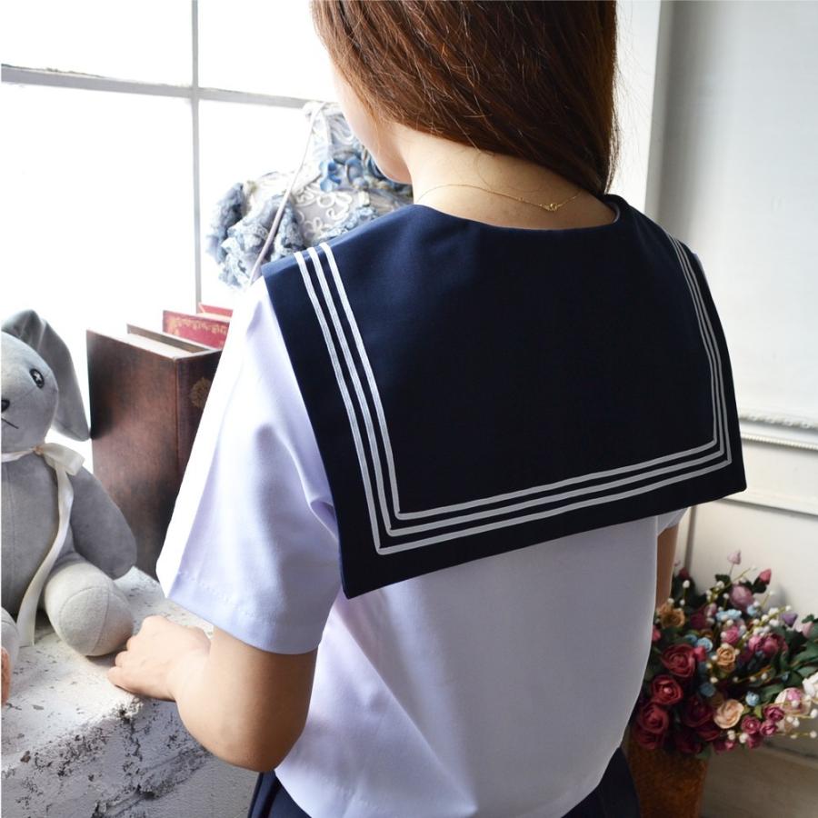セーラー服 夏服 セーラー服 正統派 制服 女子高生 通学 学生 中学 ネイビー 紺 夏服 JK0536 セーラー服