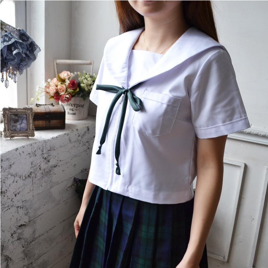 セーラー服 正統派 制服 女子高生 通学 学生 中学 ネイビー 紺 夏服