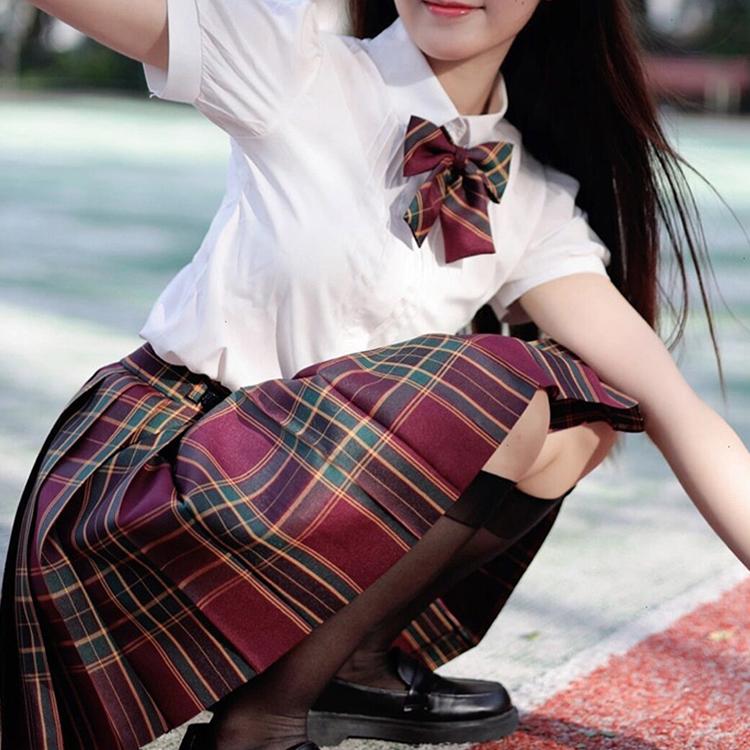 スクールスカート 正統派 スカートのみ 制服 長めプリーツスカート  