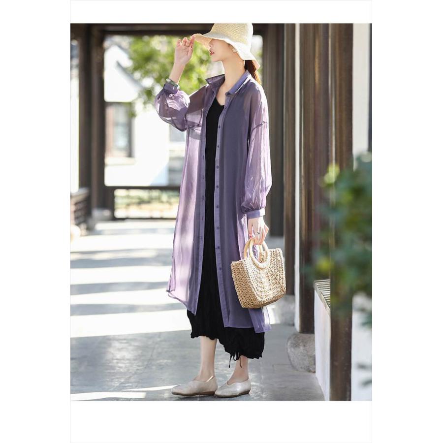 シャツ ワンピース レディース トップス ゆったり ロング シャツ