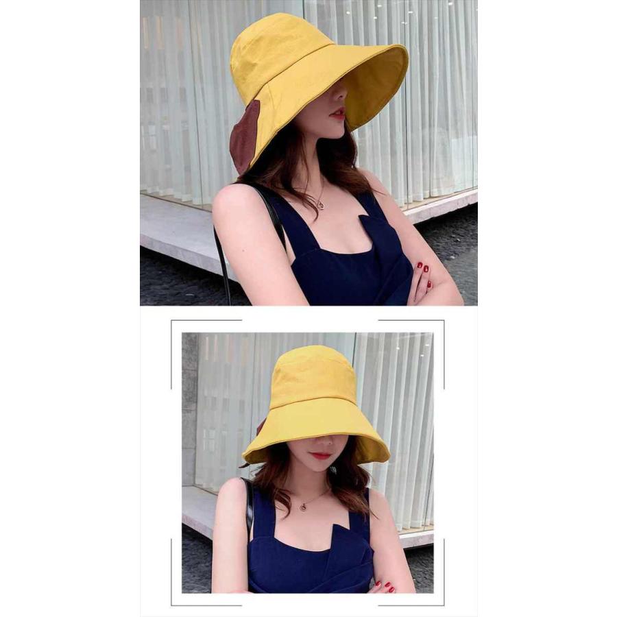 ハット UVカット 帽子 レディース UV あご紐付き 折りたたみ UVカット