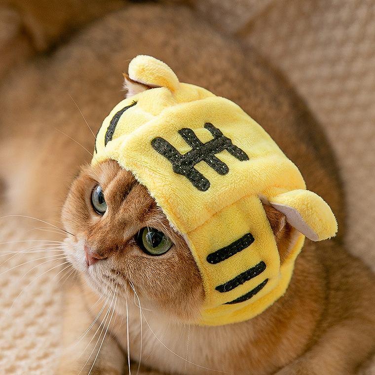 犬 猫 被り物 帽子 アクセサリー トラ 虎 お正月 干支 犬猫兼用