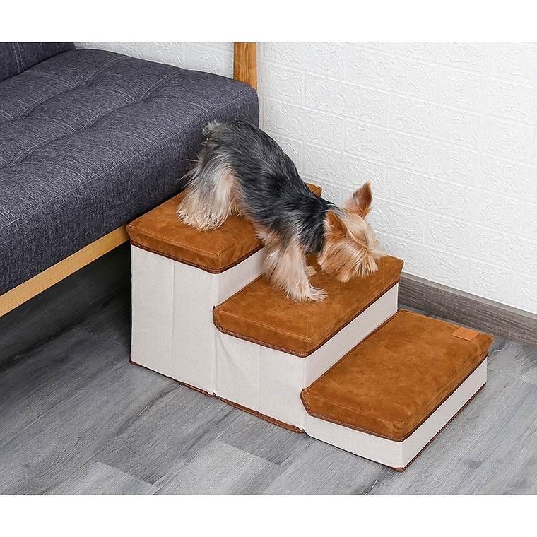 木製 ペット用 3段ステップ 介護 犬 猫 木製 ペット用 3段ステップ 介護 犬 猫