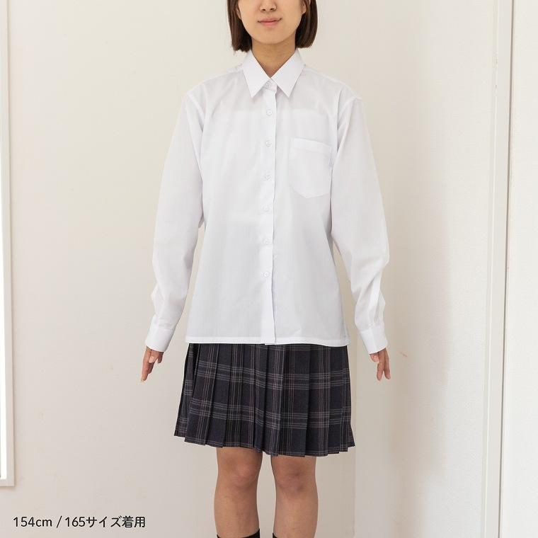 スクールシャツ 女子 長袖 ノーアイロン 制服 カッターシャツ 形態安定 速乾 シャツ レディース ワイシャツ ブラウス 小学生 高校生 中学生 子供 女の子｜boo-colle｜11