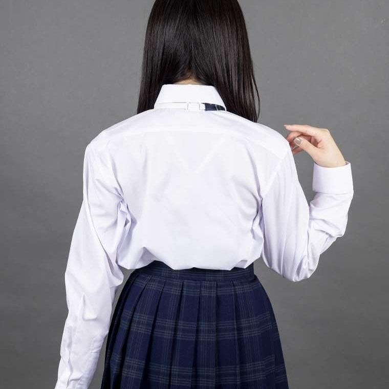 【2枚セット】スクールシャツ 女子 長袖 ノーアイロン 制服 カッターシャツ 形態安定 速乾 シャツ レディース ワイシャツ ブラウス 小学生 高校生 中学生｜boo-colle｜04