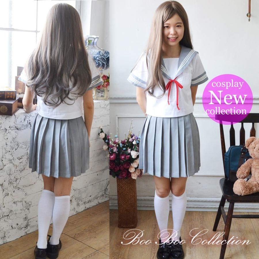 セーラー服 学生服 コスプレ 制服 衣装 仮装 グレー上下セット セーラー服 学生服 コスプレ 制服 衣装 仮装 グレー上下セット