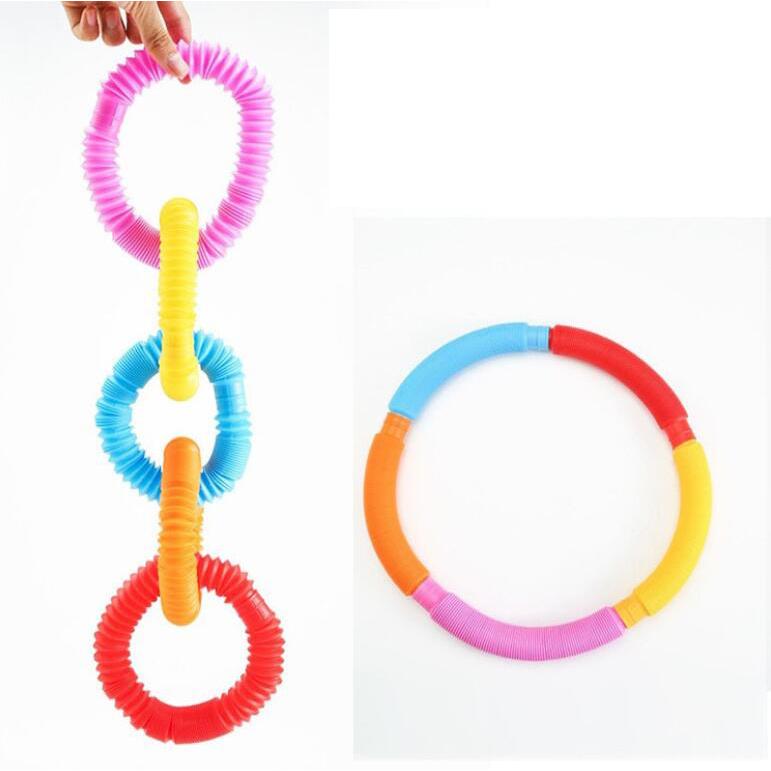 ポップチューブ 8本セット ストレス解消 伸縮ストロー 知育玩具