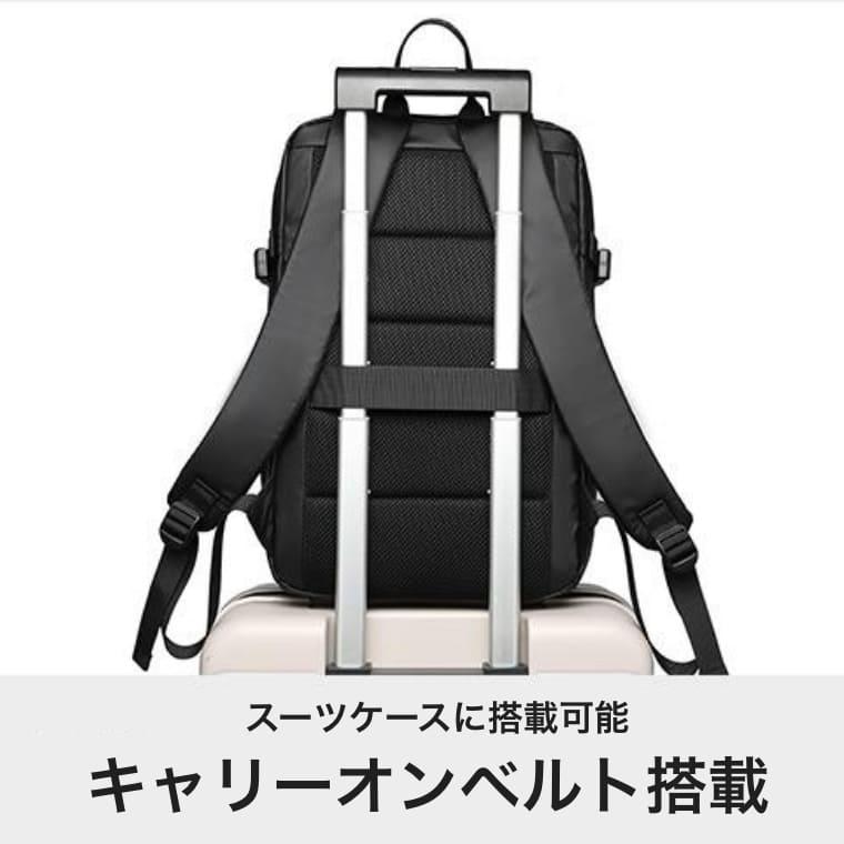 16インチPC対応 ヘルメット収納可 大容量 ビジネスリュック PUレザー