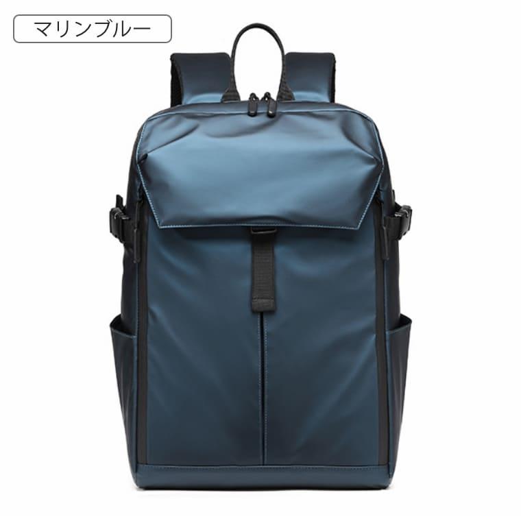 16インチPC対応 ヘルメット収納可 大容量 ビジネスリュック PUレザー
