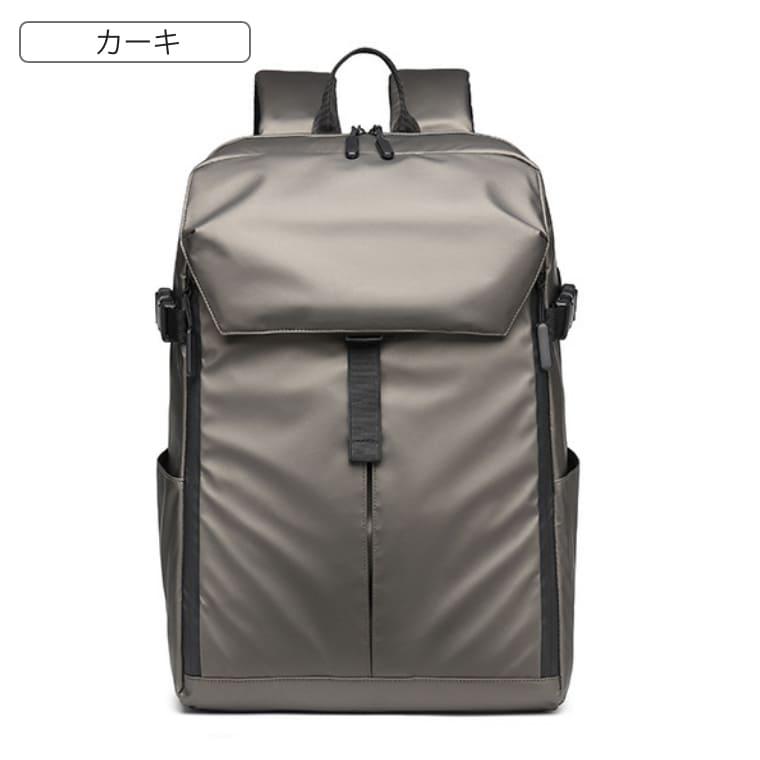 16インチPC対応 ヘルメット収納可 大容量 ビジネスリュック PUレザー