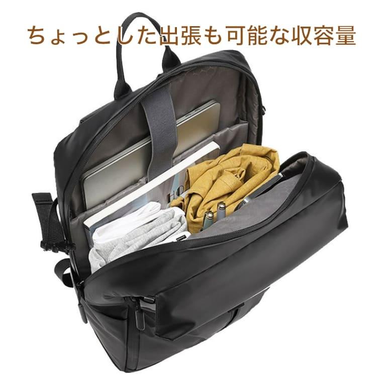 16インチPC対応 ヘルメット収納可 大容量 ビジネスリュック PUレザー