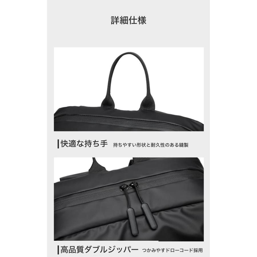 16インチPC対応 ヘルメット収納可 大容量 ビジネスリュック PUレザー