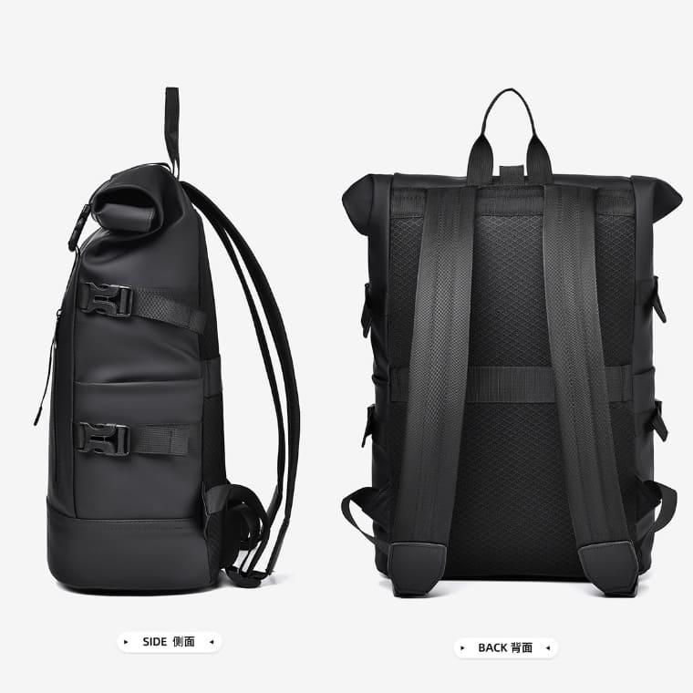ロールトップ リュック バックパック 大容量 15インチ PC収納 防水 撥