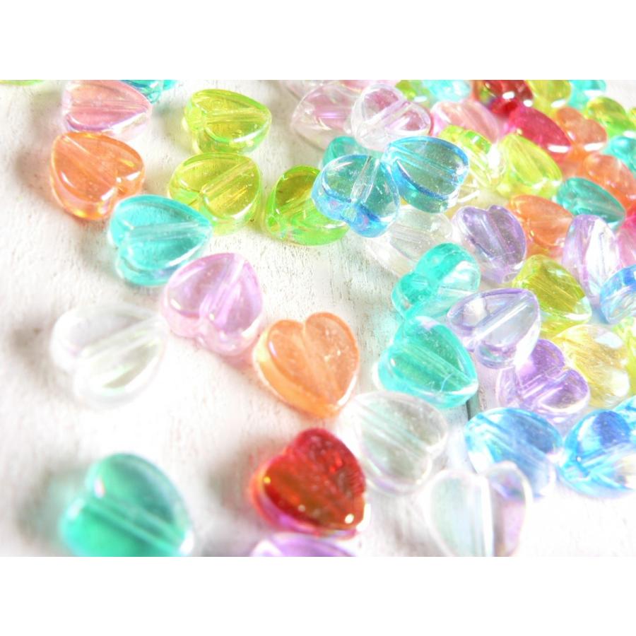 オーロラ ハート ビーズ 100個 手芸 パーツ ハンドメイド 材料 Bead 638 ブーブーハウス Yahoo 店 通販 Yahoo ショッピング