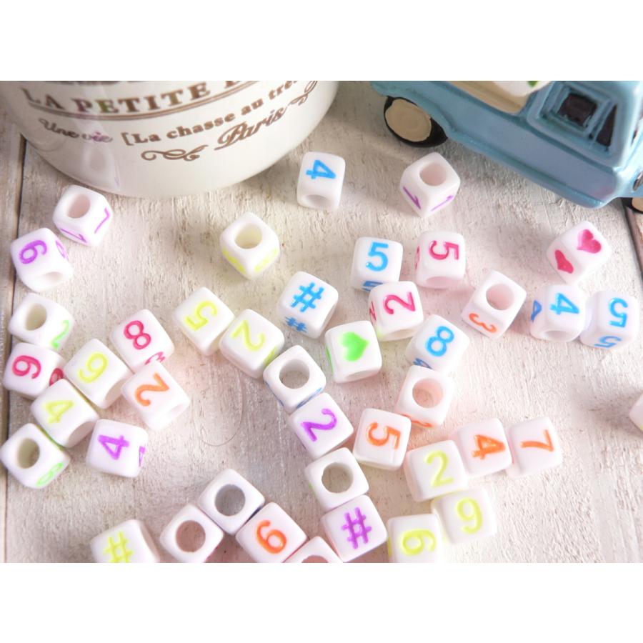 数字 ナンバー ビーズ 白 ネオン文字 キューブ 100個 Beads 1633 ブーブーハウス Yahoo 店 通販 Yahoo ショッピング