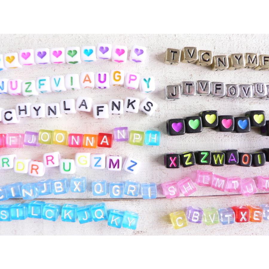 ビーズ 数字 ナンバー 白 ネオン文字 キューブ 100個 ＃1633 : beads 