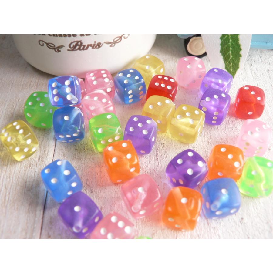 ビーズ サイコロ クリアー 20個( #2678) 手芸 パーツ ハンドメイド