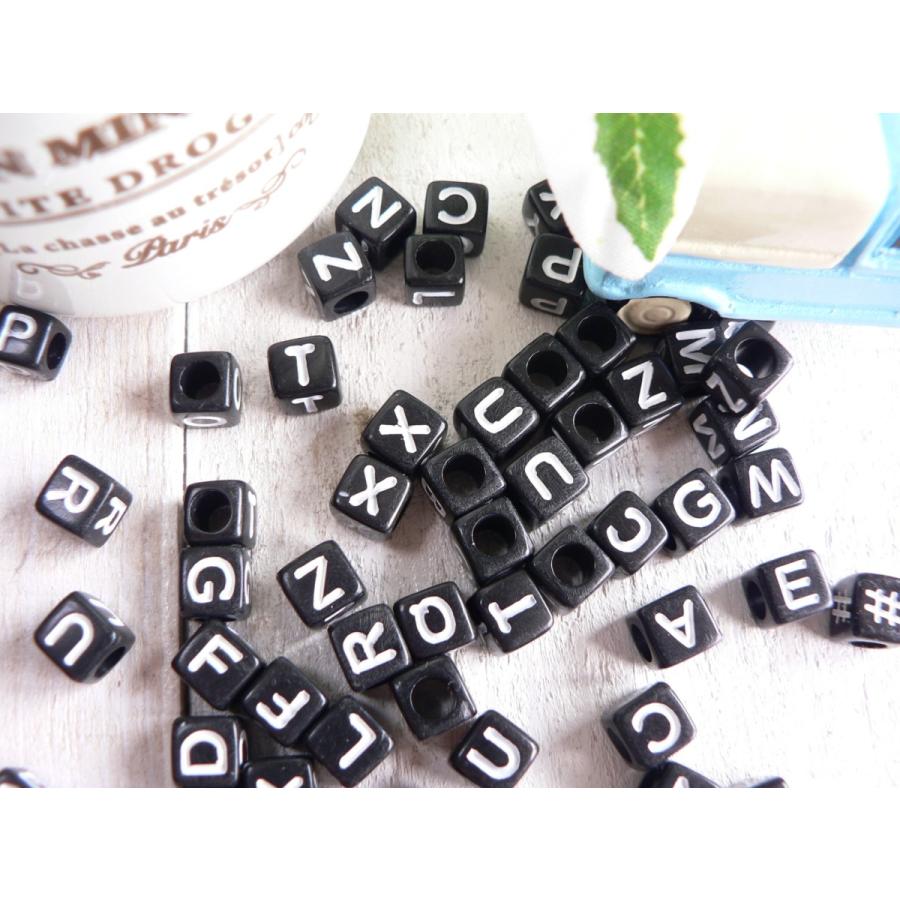 ビーズ アルファベット 黒 ブラック 白文字 キューブ 四角 100個 黒文字 :beads-670:ブーブーハウス Yahoo!店 - 通販 -  Yahoo!ショッピング