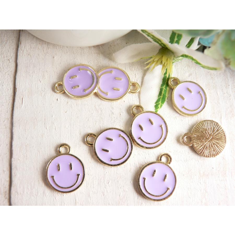 チャーム スマイル 8個( #2745）スマイリー にこちゃん 14mm 手芸  