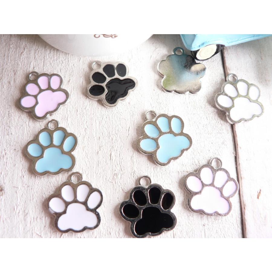 チャーム 肉球 ネコ 8個(4色×各2個）肉球 足 あし ミックス 手芸