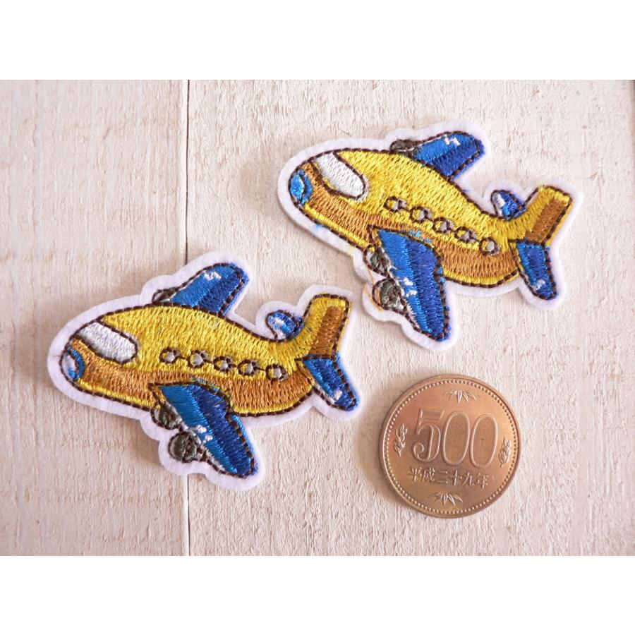 ワッペン 飛行機 ひこうき 2枚セット ワッペン アイロンワッペン #1004