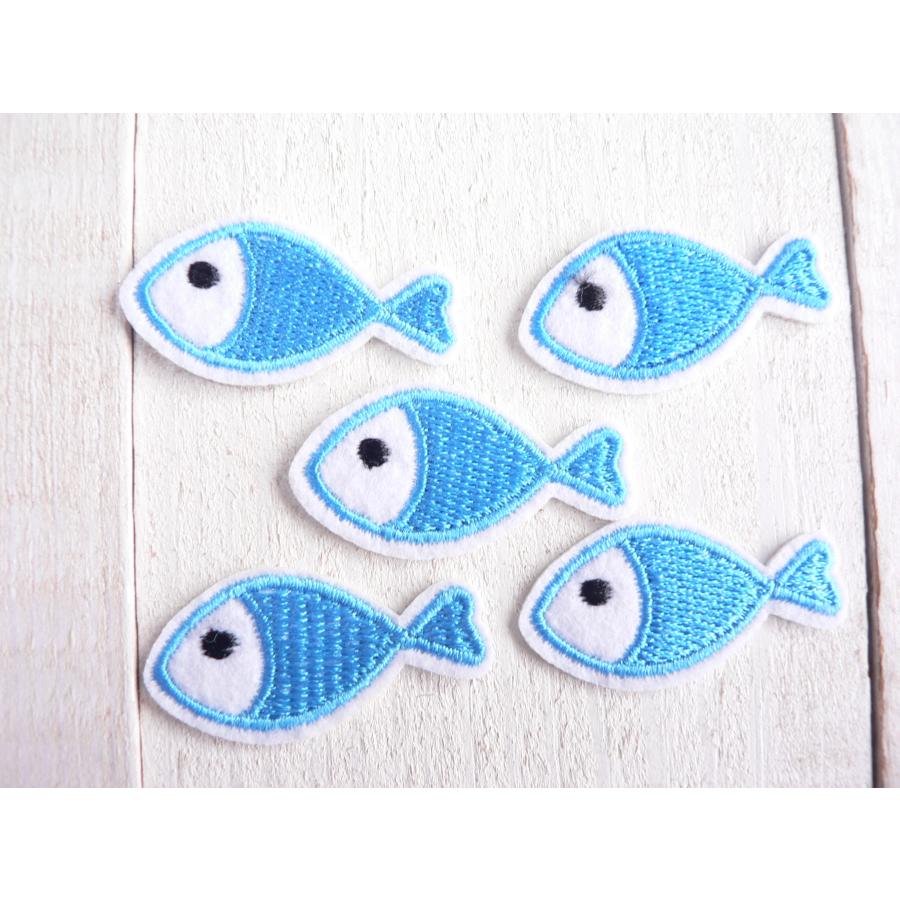 ワッペン お魚 ミニワッペン アイロンワッペン アップリケ おさかな 