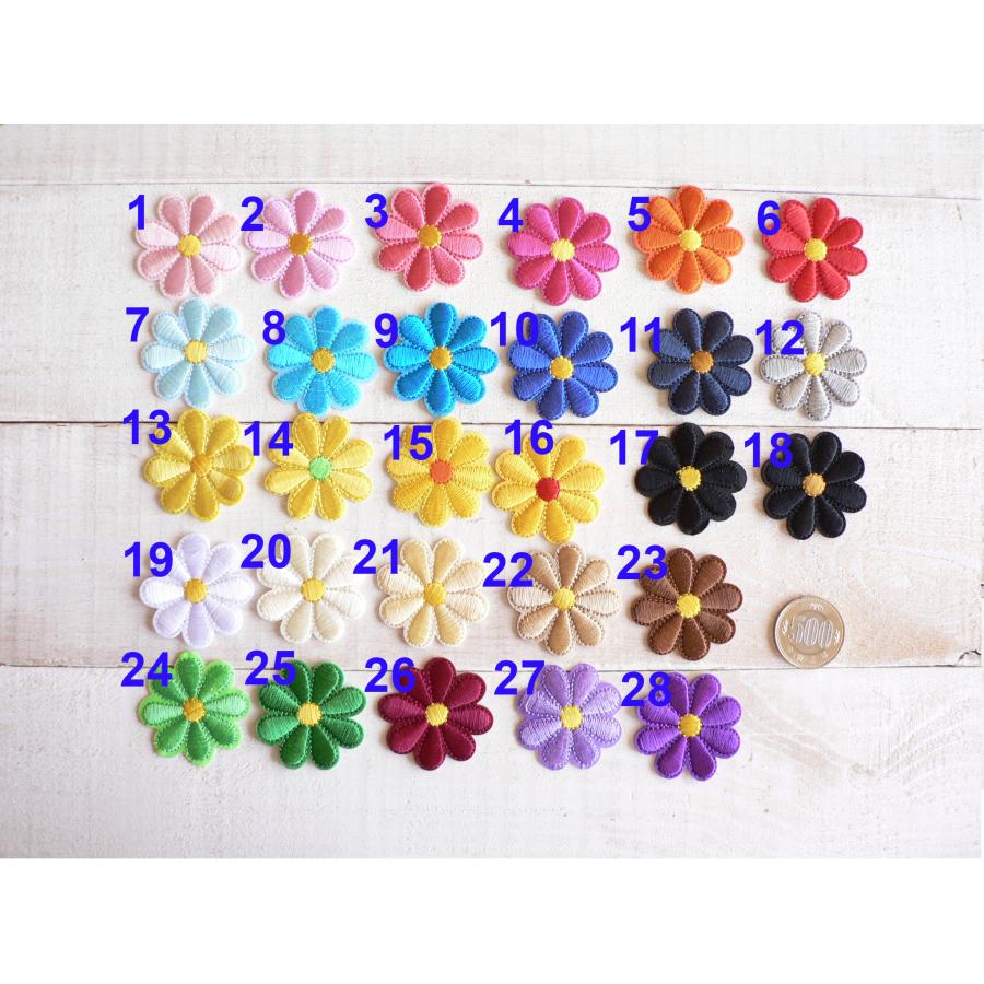 ワッペン お花 3枚セット グレー ミニワッペン アイロンワッペン
