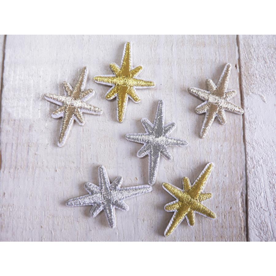 ワッペン 星 ミニ ♪5枚セット♪ キラキラ ピンク ほし スター 