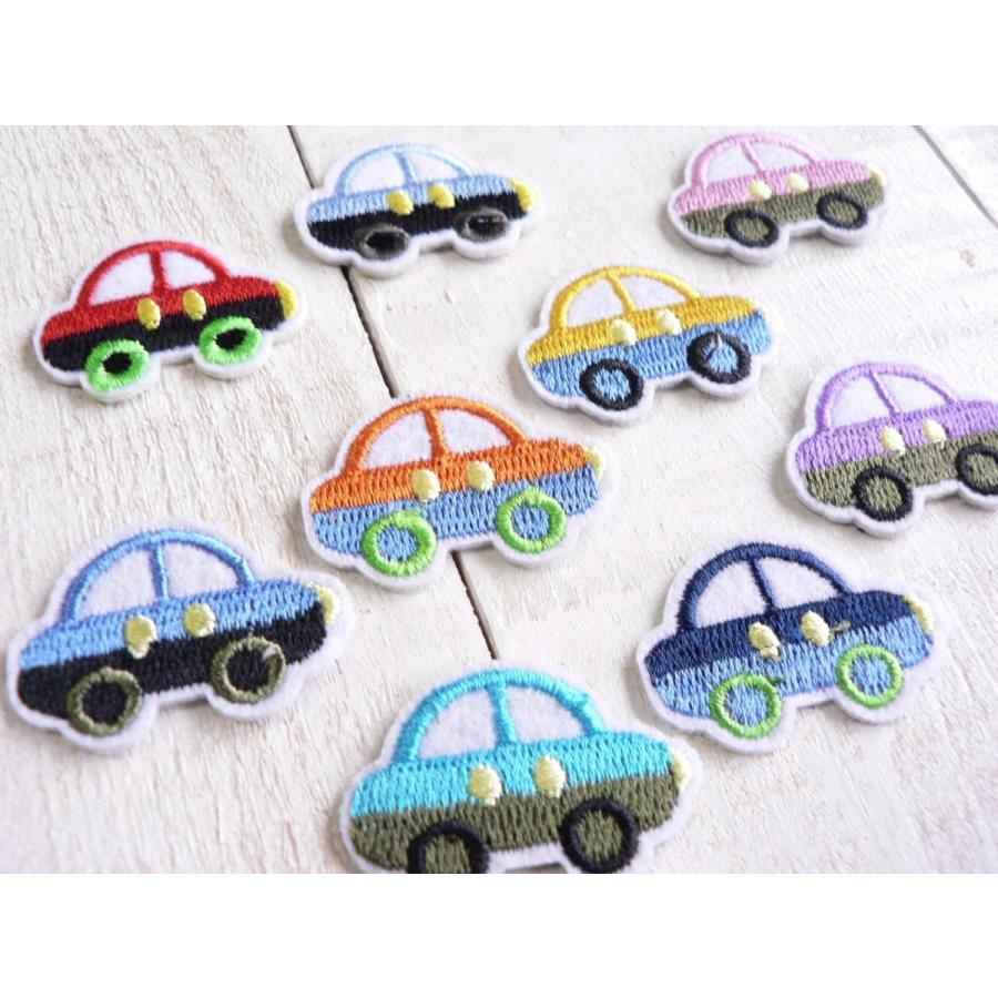 ワッペン 車 自動車 アソート 10枚セット アイロンワッペン ミニ